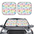 thumbnail image 2 of Goofa Cute Unicorn Pattern 2 Piece Car Windshield Sun Shade Foldable | Front Windshield Shade for Sun, Heat and UV Rays | Sunshade for Car Front Window-Small, 2 of 7