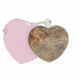 thumbnail image 1 of Ilustración de varios patrones de marmol gris Bolsa de viaje Mirror maquillaje corazón rosa, 1 of 4