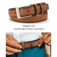 thumbnail image 4 of YOETEY Mens Belt Leather Belt, Classic Belt for Dress Casual 1 1/8" - Perfect Companion to Mens Shoes, 4 of 8