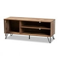 thumbnail image 2 of Bowery Hill 1-Door Wood TV Stand in Rustic Oak, 2 of 8