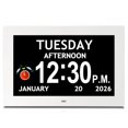 thumbnail image 1 of Reloj digital Pastigio de 10,1" con fecha y hora, color blanco, 1 of 9