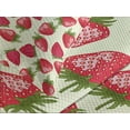 thumbnail image 4 of Ambesonne Fruits Quilted Bedspread Set 3 Pcs, Strawberry Illustration Art, King Size, Olive Green Eggshell Red, 4 of 5