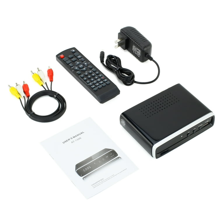  eXuby Caja convertidora digital para TV, antena, cable HDMI y  RCA, paquete completo para ver, grabar canales HD grabación instantánea o  programada, TV HD 1080P, salida HDMI y guía de programas