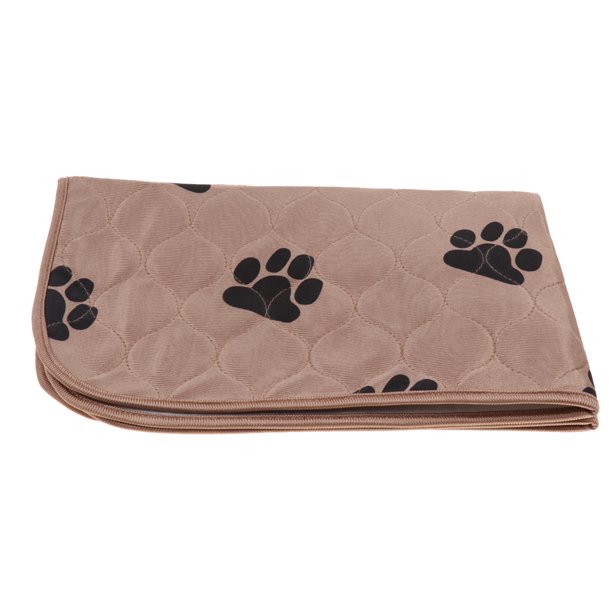 Funda Cojín Alfombrilla para Pis Caliente para Perros Interior - Amarillo, L - Marrón S