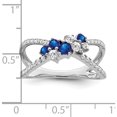 thumbnail image 3 of 14K White Gold Sapphire And Diamond Ringsize 7 (Width 2 To 8.4) - Jbsp, 3 of 5
