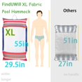 thumbnail image 3 of Flotadores inflables para hamacas de piscina FinduWill XL, paquete de 2, 3 of 4