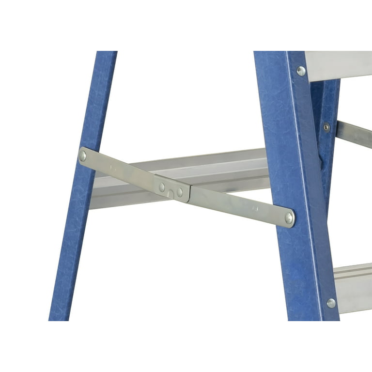 Louisville Ladder 6 ' Fiberglass Step, 10' Reach, 225-lb, Load Capacity, W-3217-06, Blue