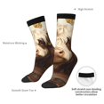 thumbnail image 4 of Fotbe Butterfly Cow Barrel Pattern Long Socks for Men & Women – Breathable & Stretchy Compression Socks, Ideal for Running, Travel, and Everyday Wear Size 5-11, 4 of 6