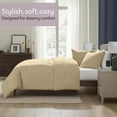 thumbnail image 2 of Virtu Comforter Sets, All Season Lightweight Solid King Size Comforter Sets, 3-Pc Bedding Sets, Beige, 2 of 8