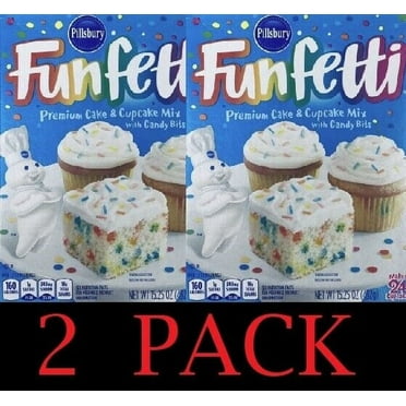 2x Pillsbury Premium CAKE & CUPCAKE With Candy Bits Baking Mix 15.25 oz - 2 PACK