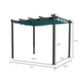 thumbnail image 4 of Kozyard 10' x 12' Blue Aluminum Pergola, Adjustable Sunshade Canopy, 4 of 7