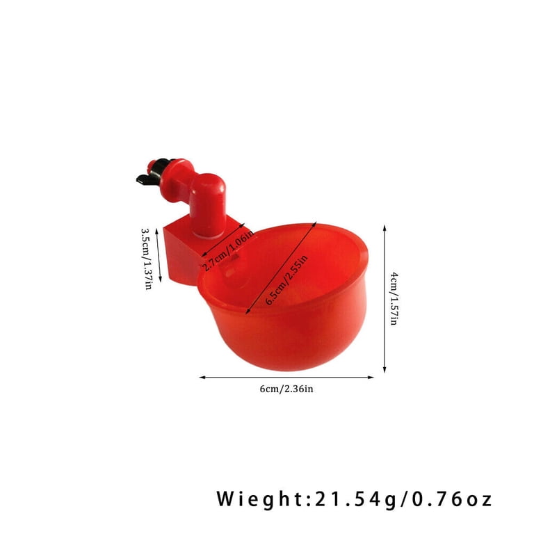 10/20 PCS Automatic Chicken Waterer Cups - Poultry Drinker For Chickens, Ducks, Quail