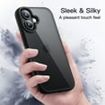 thumbnail image 6 of JETech Case for iPhone 16 6.1-Inch, Shockproof Phone Bumper Cover, Solid Color Matte TPU Frame, Anti-Scratch Clear Back (Black), 6 of 6