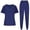 Navy, variant on Daiosportswear Short Sleeved Hospital Doctor Uniforms Spa Uniforms Dental Clinic Medical Scrubs Suits Pet Grooming Veterinary,2 Piece Sets for Women Pink S(S)