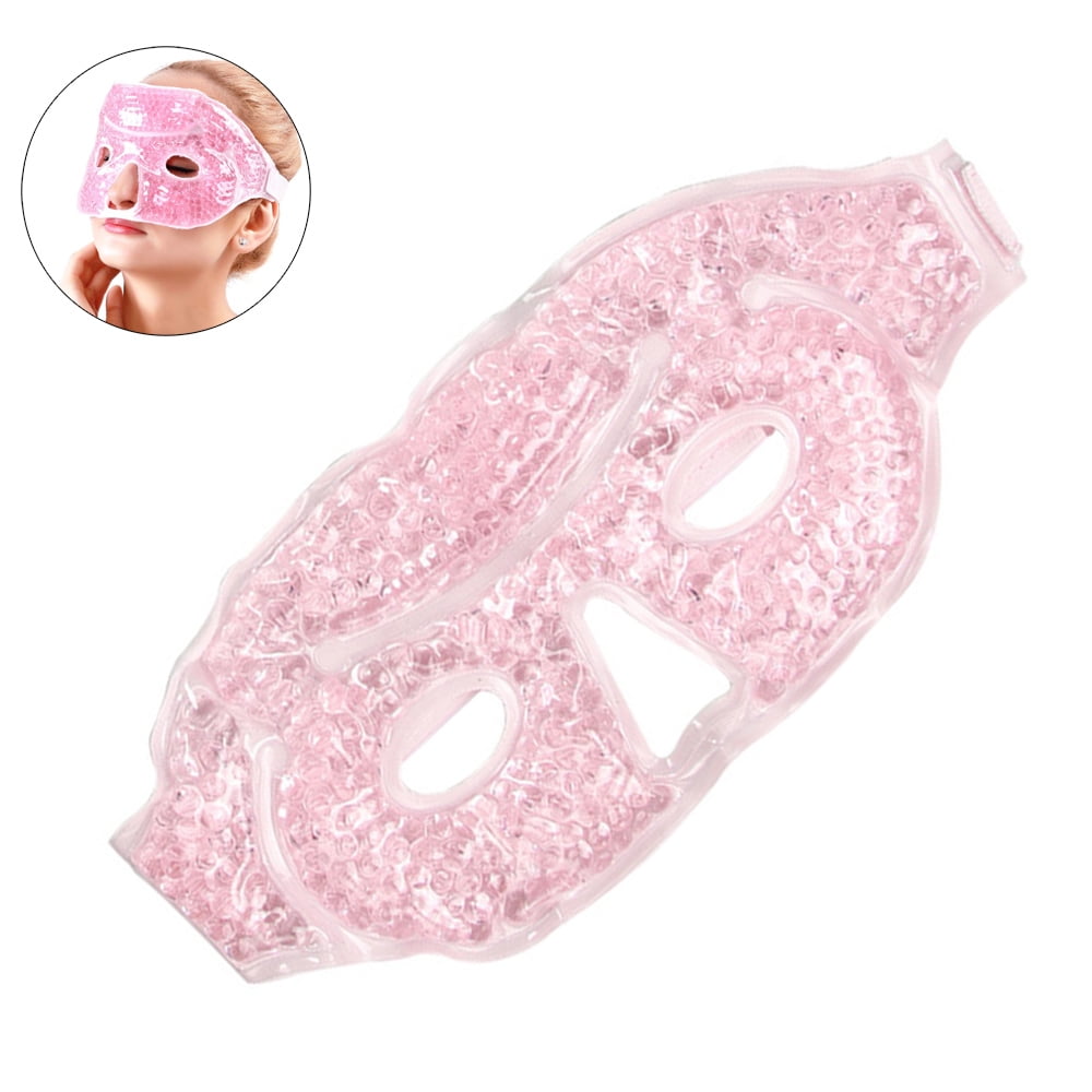 Ice Face/Eye Mask for Woman Man, Heated Warm Cooling Reusable Gel Beads