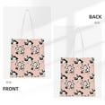 thumbnail image 6 of DouZhe Reusable Grocery Bags, Funny Pandas Pink Lightweight Polyester Canvas Cloth Tote Bag for Travle Gym Shopping School, 15" x 16", 6 of 7