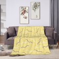 thumbnail image 1 of ZNDUO Yellow Memphis Style Elements Pattern Throw Blanket, Lightweight Cozy Soft Throw Blanket for Couch, 50"x40" Throw Blankets for Bed, 1 of 8