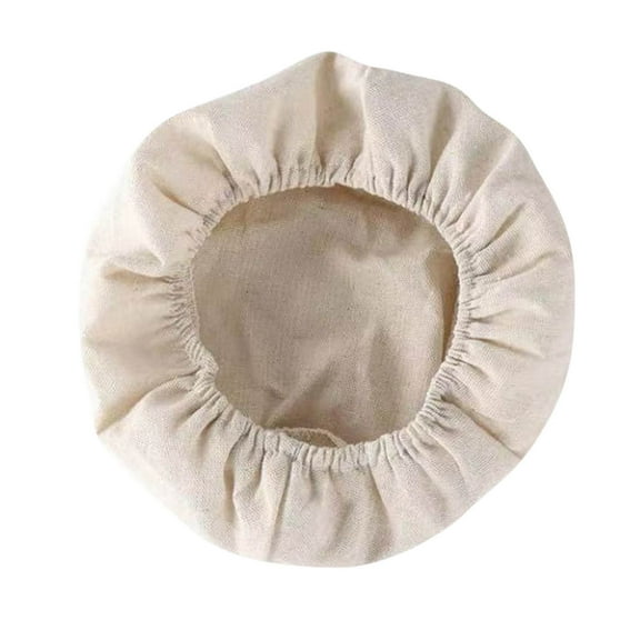 LanSuare Round Bread Cloth Cover, Natural Rattan & Cloth Liner, Sourdough Baking Tool, Artisan Dough Shaping Kit