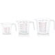 thumbnail image 1 of Zhuge Juego de 3 tazas medidoras de plástico, con pico, asa, medidas en ml y oz, 1 taza, 2 tazas y 4 tazas, 250 ml, 500 ml, 1000 ml, 1 of 4
