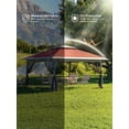 thumbnail image 4 of Huisuilinss Outdoor Gazebo,13FT Pop Up Canopy Tent,Instant Gazebo Tent,Outdoor Canopy Shelter,Sun Shade With 2 Tiers Roof & Mosquito Netting For Patio Lawn Garden Backyard & Deck, 4 of 8