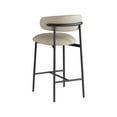 thumbnail image 5 of Meridian Furniture Lupita Taupe Vegan Leather Counter Stool (Set of 2), 5 of 8