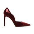 thumbnail image 2 of XYD Women Patent Leather Pointed Toe Pumps Slip-on Stiletto High Heels Side Cutout Sexy Evening Formal Shoes Size 7 Red, 2 of 4