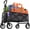 Gray, variant on | Collapsible Wagon Cart with Wheels | Blue | Heavy Duty | Foldable Utility Cart with 330 lb Capacity | with All-Terrain Wheels & Adjustable Handle for Outdoor, Garden, Beach, Shopping