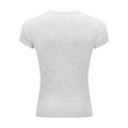 thumbnail image 5 of USNSM Men's Muscle T Shirts Stretch Short Sleeve V Neck Bodybuilding Athletic Workout Gym Tee Shirts Ribbed Knit Shirt White XXL, 5 of 8