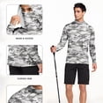 thumbnail image 5 of Dagegui Breathable UV Protection Hoodie Men's Long Sleeve Sun Shirt UPF 50+ Fishing T-Shirt Quick Dry Running Workout Gym Tee Tops Gray L, 5 of 7