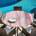 thumbnail image 6 of Pink Gray Ombre Round Tablecloth 55-60 Inch Round Fitted Table Cloth with Elastic Edge, Modern Abstract Art Oil Painting Waterproof Table Cover Protector for Outdoor Picnic Party Dining, 6 of 9