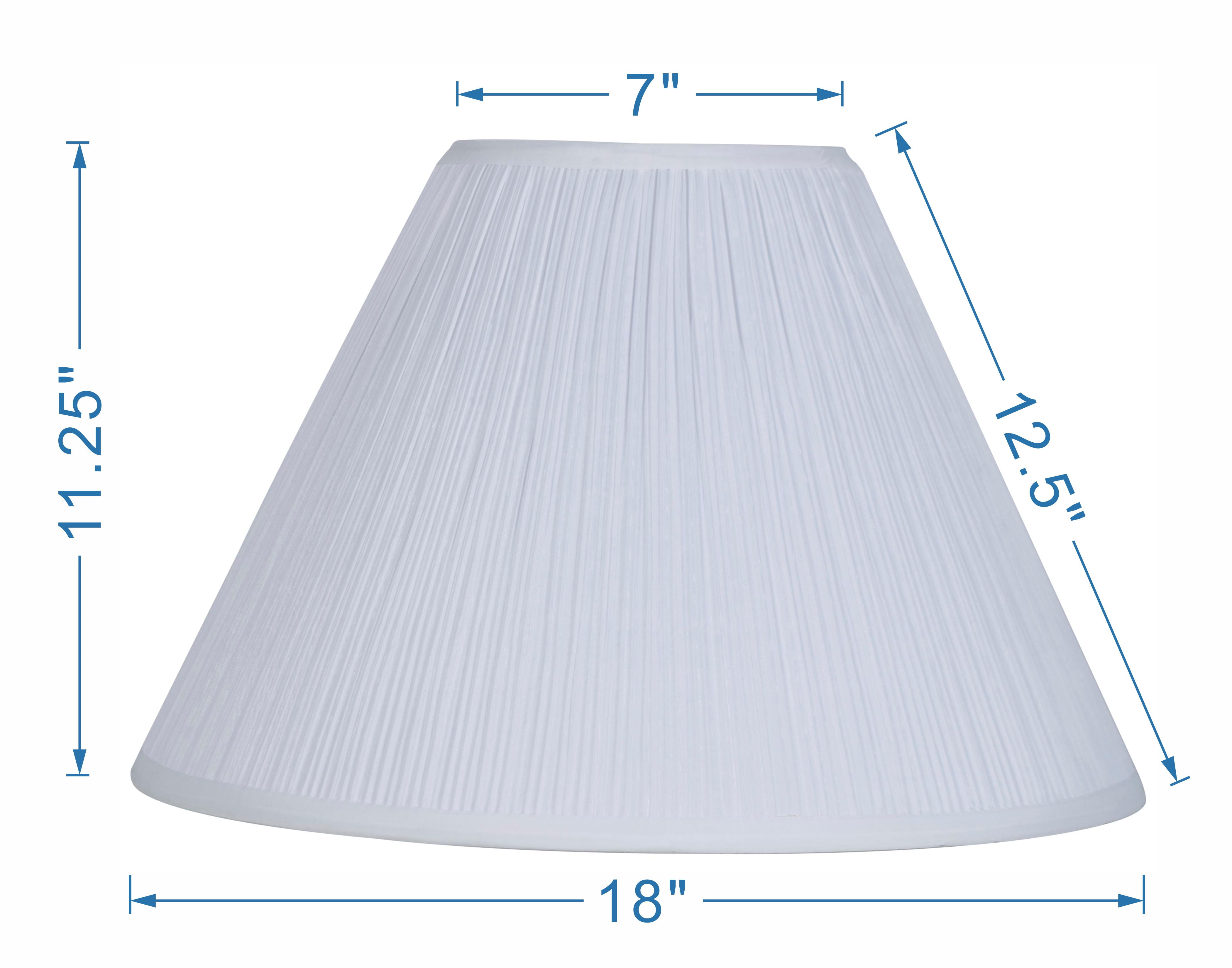 Mainstays 18" Soft Pleat Empire Lamp Shade, White