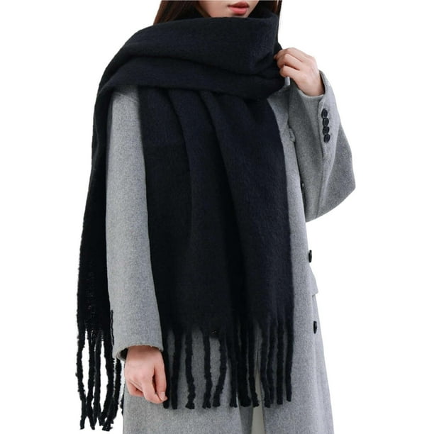 Bufanda cálida de invierno for mujer, chal largo, bufandas grandes, bufandas gruesas for clima frío, bufandas grandes y gruesas de gran tamaño.