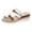 White, variant on Espadrilles for Women Trendy Color Block Open Toe Slides Casual Wedge Sandals Platform Slip on Summer Dress Shoes Gold Size 7.5