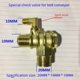 thumbnail image 3 of Premium Pure Copper 3-Way Check Valve for Dafeng 65 Belt-Driven Air Compressor (0.36/0.6), Bi-Directional Non-Return Stop Valve Accessory with Compact Design, 20*19*10 Dimensions, Includes Elbow, 3 of 5