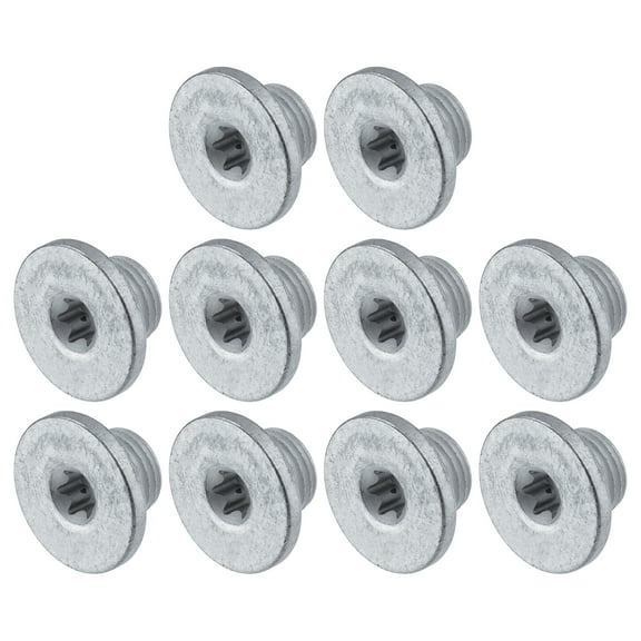 Unique Bargains 10 Pcs Car Oil Drain Plug No.90502556 for Chevrolet for Astra 2000-2008 Metal Silver Tone