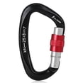 thumbnail image 1 of 25KN Professional Climbing Carabiner Screw Locking Gate Carabiner Heavy Duty D-shape Climbing Buckle D-ring Carabiner Lightweight Hammock Locking Clip for Climbing Rappelling Canyoning Hammo, 1 of 7