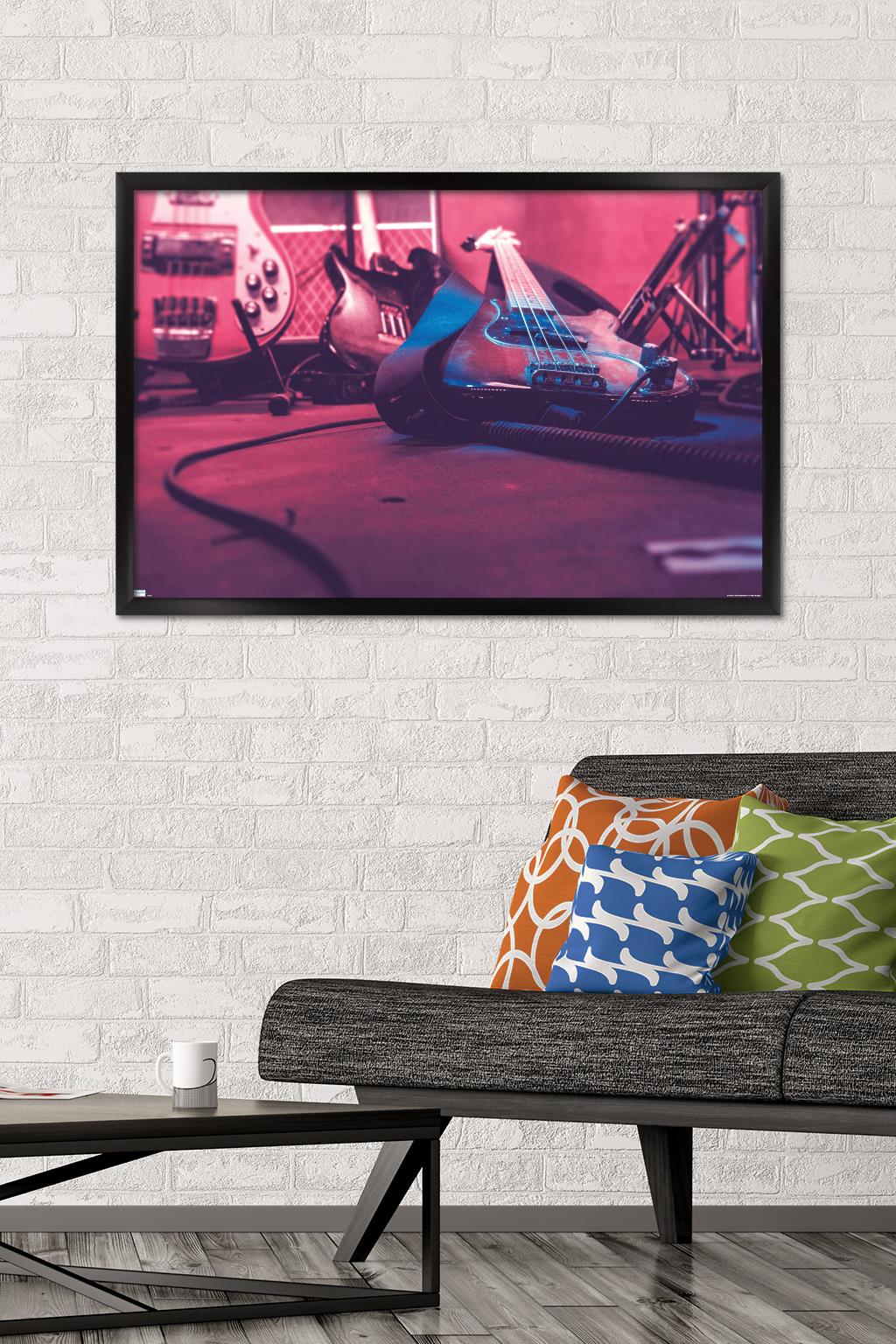 Guitar Close-Up Wall Poster, 22.375" x 34" Framed