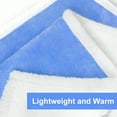 thumbnail image 2 of Solid Printed Flannel Luxury Lightweight Throw, 50" x 60", Light Blue, 2 of 3