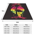 thumbnail image 3 of Bingfone Flamingo And Palm Trees At Sunset Print Flannel Fleece Blanket Throw Blanket for Bed,Sofa,Couch,Travel,Camping(60"x50" ), 3 of 8