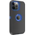 thumbnail image 4 of NIFFPD iPhone 13 Pro Max Case, Heavy Duty Hard Shockproof Protective Phone Case for iPhone 13 Pro Max 6.7" Black+Dark Blue, 4 of 6