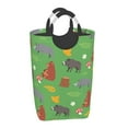 thumbnail image 2 of LNWH Greenland Hippo Bear Cartoon Pattern Laundry Basket, 50L Large Capacity Foldable Laundry Hamper, 2 of 6