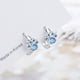 thumbnail image 2 of Lindos pendientes con hebilla para orejas de mascota, huellas de garras de gato, taladro de circonita azul, hebilla para orejas de cobre, estilo coreano, 2 of 5