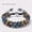 8MM-Blue Tiger Eye OM Bracelet, variant on Triple Protection Bracelet Natural Tiger Eye Agate Stone 8mm Beads Black Obsidian,Crystal Jewelry Stone Bracelets Christmas Gifts for Men Bring Luck Prosperity