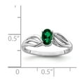 thumbnail image 2 of Sterling Silver Created Emerald Ring - .41 cwt - Size 7, 2 of 2