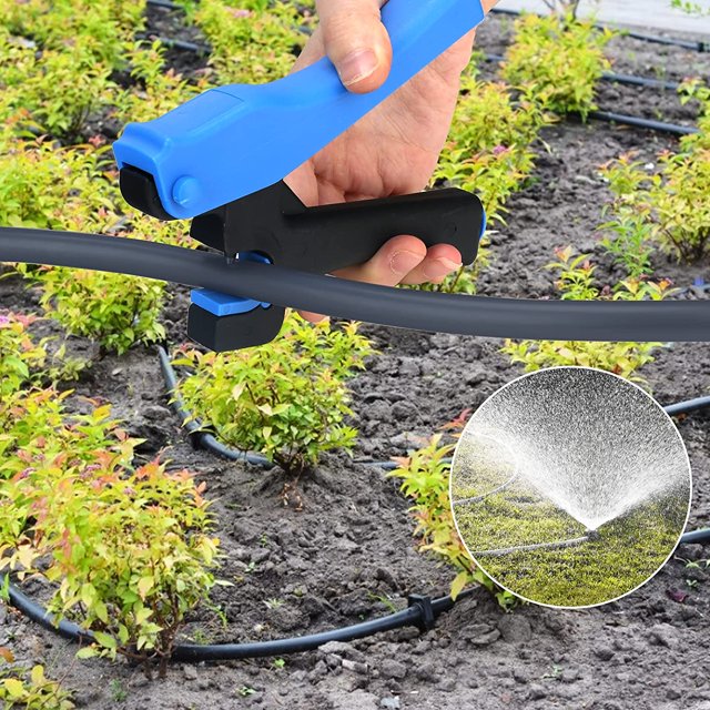 1 unidad, perforadora de agujeros para riego por goteo, perforadora de tubos de riego, herramienta de inserción de accesorios para tuberías de PE de riego por goteo de jardín (4 mm) LingWen 8390615554640