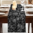 thumbnail image 3 of Table Runners 48 Inches Long Dress Scarves, Black Geometric Farmhouse Kitchen/Dining Table Runner, Short Coffee Tablerunners, Contemporary Minimalism Abstract Pattern 13x48 Inch, 3 of 9