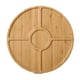 thumbnail image 1 of Bandeja redonda de madera para servir Bandeja decorativa de madera para comida, 1 of 5