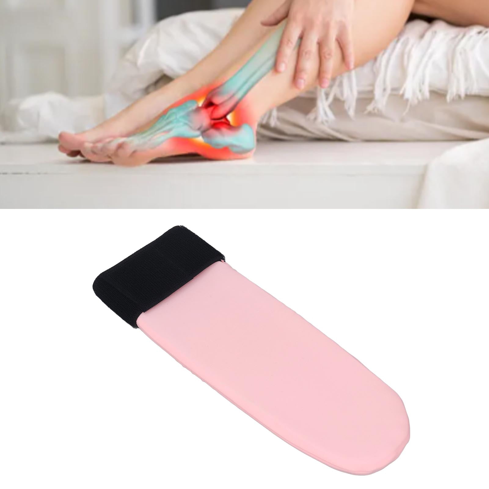 Suodoka Ankle Foot Ice Sock Reusable Gel Hot Cold Compress Adjustable Strap Foot Sock for Swelling Discomfort Pink 7.09 inches / 18 cm