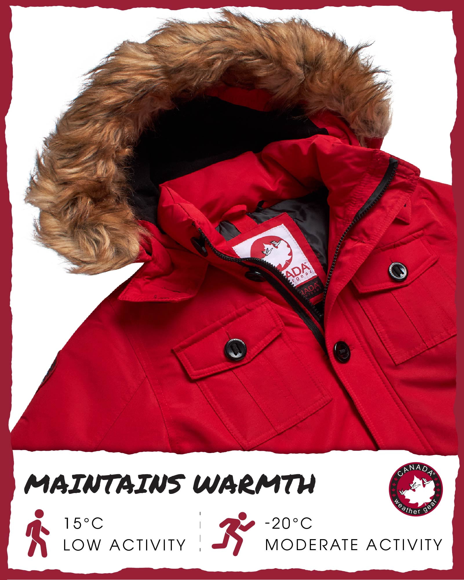 CANADA WEATHER GEAR Boys' Winter Jacket - Heavyweight Teflon Canvas Parka Coat (Size: 8-20)