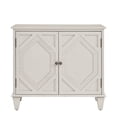 thumbnail image 4 of CQSXDA 33.6 Inch Wooden Sideboard Buffet Cabinet in Walnut with Geometric Design for Entryway and Kitchen Storage，Antique White, 4 of 10